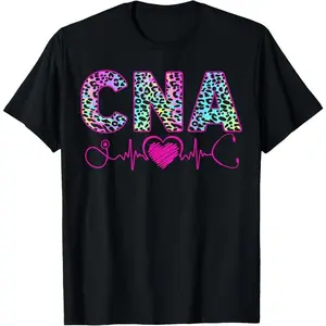 100% Cotton CNA Certified Nursing Assistant Gifts CNA Heartbeat T-Shirt