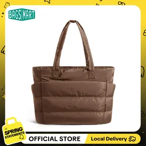 【Limited-Time Sale】BAGSMART Puffy Bubble 3 Sizes Tote Bag for Women Commute Laptop Tote Bag, Lightweight Work Tote with Multiple Compartments for Travel &  Work Organize Zipper Closure Durable Quilted Tote bag SpringStatements