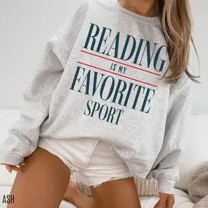 Reading is My Favorite Sport Sweatshirt, Vintage Reading, Booklover Gift, Bookish, Librarian Sweatshirt, Bookworm, Reader Gift