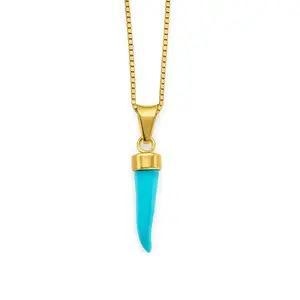Turquoise Cornicello Necklace