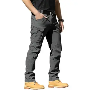Men's Tactical Plaid Cargo Pants, Lightweight, Stretchy, and Breathable with Multiple Pockets for Outdoor Work & Hiking, Menswear