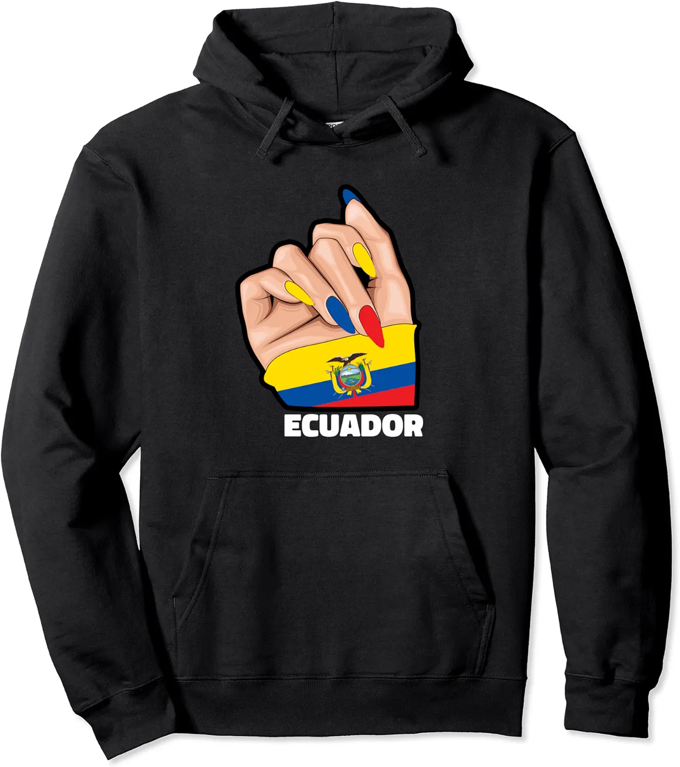 Ecuadorian Girl For Women Girls Ecuador Flag Pretty Hands Pullover Hoodie - Dongshengwu Shop 61B0CMT4PRYL