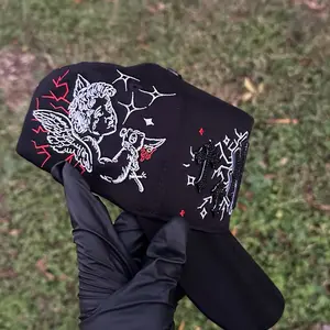 Sad Boys SnapBack Hat with Detailed Angel Embroidery