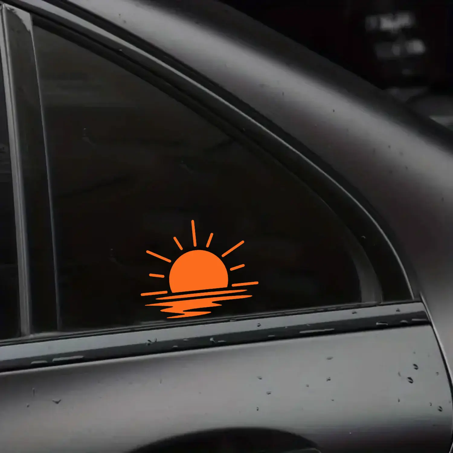 Sunset Vinyl Decal, Sunset Car Sticker, Aesthetic Window Decal, Retro Nature Sticker, Outdoor Adventure Gift