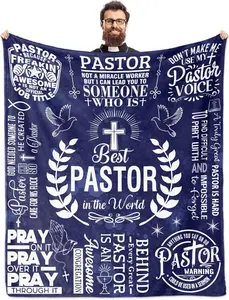 Pastor Appreciation Gifts, Pastor Gifts For Men, Gifts For Pastor Blanket 60"x50", Gifts for Pastor Appreciation Day, Christian Gifts For Men, Religious Gifts, Pastor Gift Ideas For Birthday Christmas
