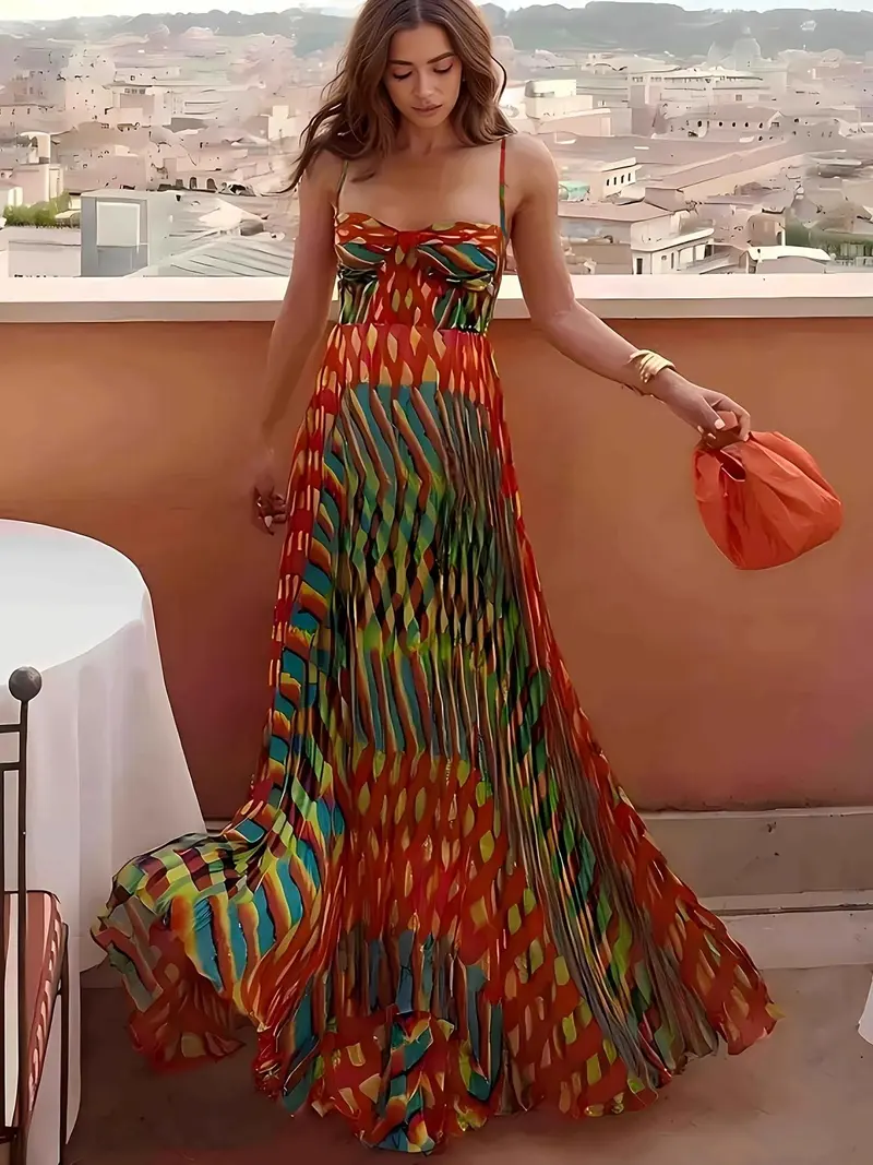 lace up plaid asymmetrical dress Asymmetrical Dress with Plaid Pattern main image 0
