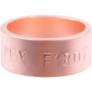Lead-Free Copper (than Brass & Stainless) PEX Pipe Crimp Clamp Ring 1/2 Inch 1/2" Plumbing Fittings Pack of 25