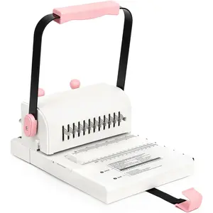 Vagbstu Cinch Binding Machine,2:1Spiral Binding Machine with Slide Ruler Compatible with Wire or Spiral Coils,20 Sheet Circular Punch Capacity for DIY Notebooks, Albums, Journals, and Calendars