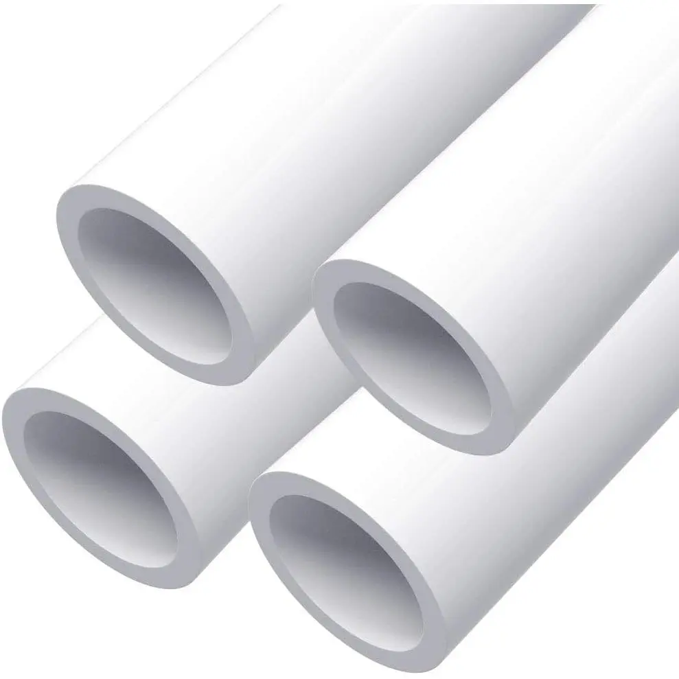 Furniture Grade 3/4"-Schedule 40 White PVC Pipe (1.050 in), 4 x 40" Synthetic Pipes, UV-Resistant Tools & Hardware Plumbing Supplies for DIY Projects, Greenhouse, Garden Support Structure, Tent Connection, with After-Sales Service