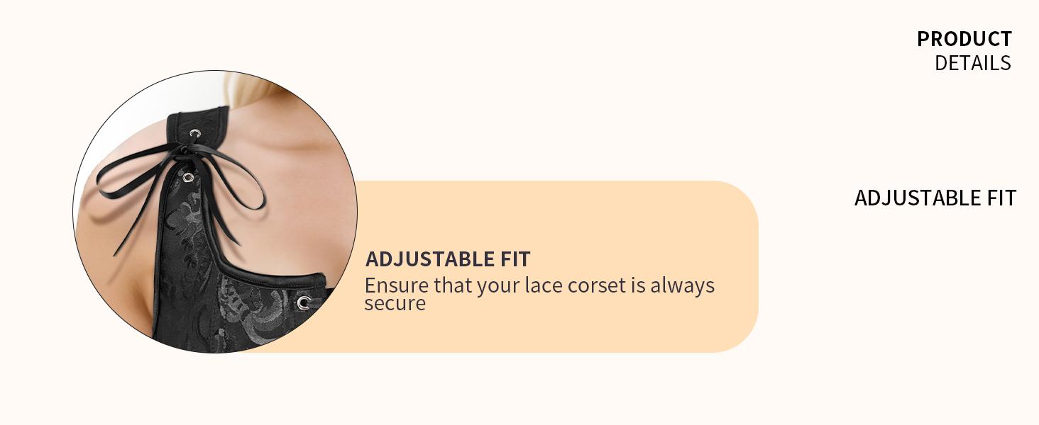 Corset Tops for Women Going Out Fashion Womens Sexy Vintage Overbust Corset Tops for Women Women's Renaissance Style Lace-Up Corset Camisole,Push Up Lingerie Jacquard Shapewear