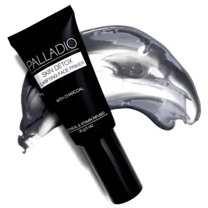 Palladio Skin Detox Clarifying Face Primer with Charcoal, creates a smooth base for makeup application, protects skin, provides long wear flawless glam look, 1 ounce