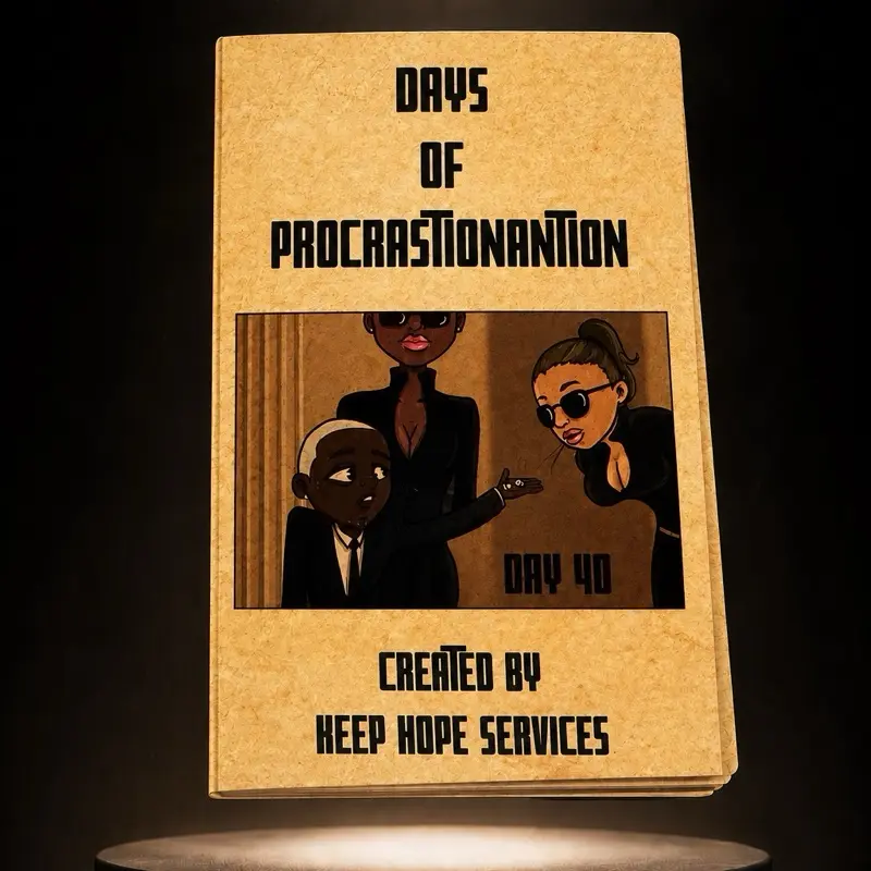 Days of Procrastinantion: Day 48 Mini Comic – Dark Comedy – Naked on Another Planet, Jumped by Spies, Muhamad Becomes a Donut | Keep Hope Services Limited First Edition