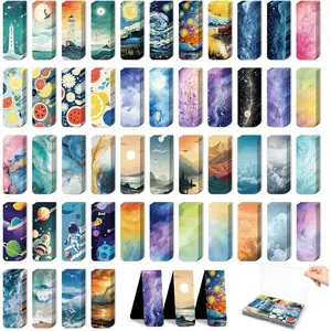 48 Pieces Magnetic Bookmarks Magnet Page Markers – Cute Magnet Bookmark Clips with Storage Boxes – Bookmarks for Reading Women & Men – Christmas Gifts & Teacher Gifts