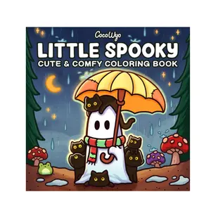 Little Spooky: Coloring Book for Adults and Teens Featuring Cute Creepy Creatures in Cozy Hygge Moments for Relaxation (Cozy Spaces Coloring)