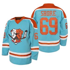 【TikTokShopBlackFriday】Shore 69 Sudbury Blueberry Bulldogs Adult Fan Hockey Jerseys，Men's Embroidery Jersey V-Neck Sports jersey