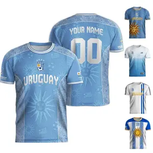 5 Styles Personalized Uruguay Soccer Jersey, Custom Name Uruguay Soccer Jersey, Customized Retro Soccer Jersey For Men