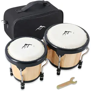 Bongo Drum 4" and 5" Set for Adults Beginners Professionals Tunable  and Metal Drum Percussion Instruments With Tuning Wrench