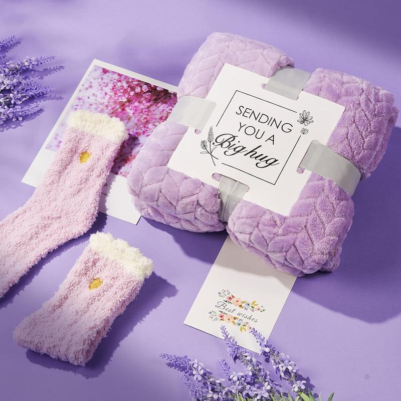 Christmas  for Women, 12 count Get Well Gifts for Her,   Basket for Mom, Wife, Girlfriend, , Purple Happy Birthday Gifts Set, Thank You  Relaxing Self Care Gifts - Lavender