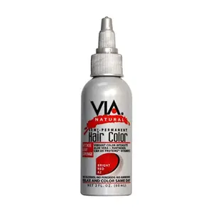 [VIA NATURAL] SEMI-PERMANENT HAIR COLOR RINSE W/ALOE VERA #62 BRIGHT RED