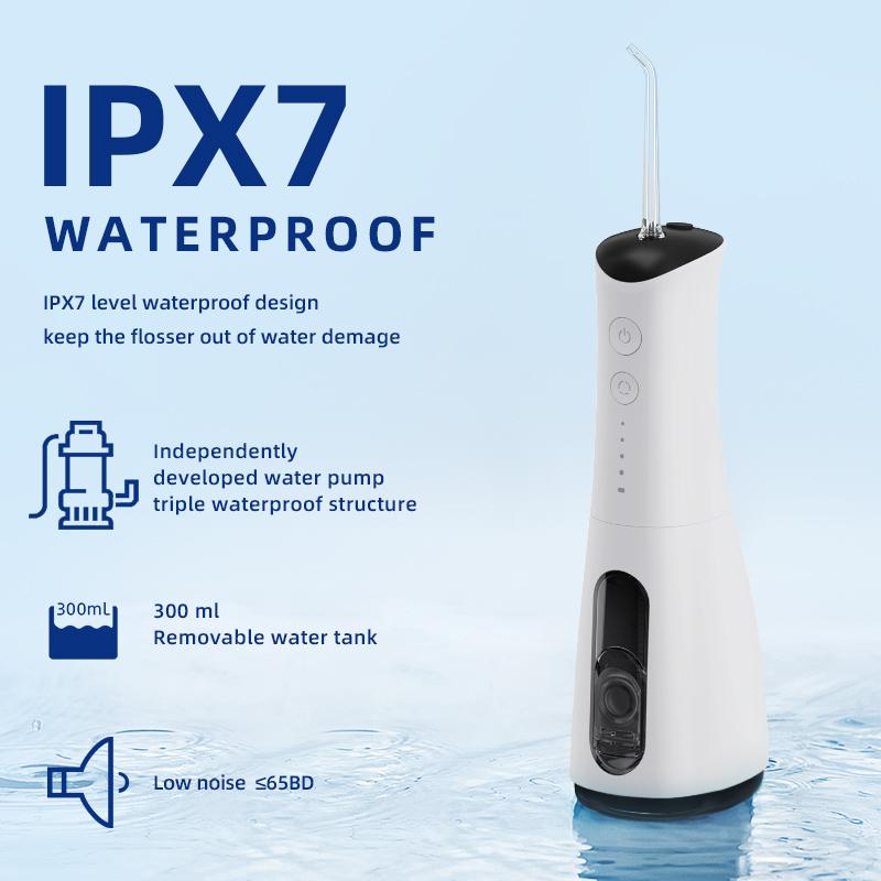 Wireless Portable Oral Irrigator - Water Flosser Includes 5 Nozzles Rechargeable  IPX7 Waterproof - Teeth Cleaning Water Flosser - Dental Care Kit | Portable Oral Care Product Ideal for Braces Wearers and Travel