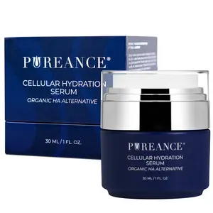 Organic Hydrating Serum for Face by PUREANCE | Moisturize and Nourish Skin Repair with Aloe Vera and Tremella Mushroom | 1 Fl Oz Skincare Comfort