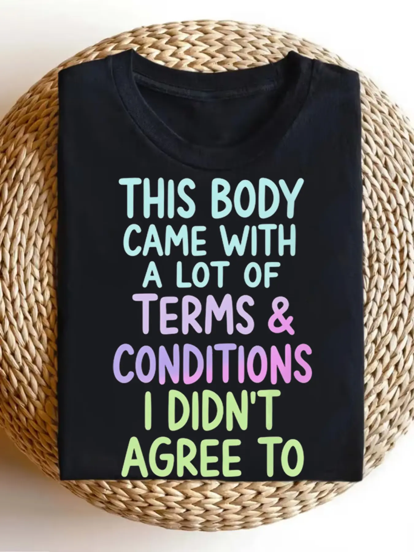 Fibromyalgia Awareness This Body Came with A Lot O unisex soft cotton short sleeve t shirt, vintage graphic casual tee for men women teens, perfect birthday holiday gift for camping travel gym daily street casual wear