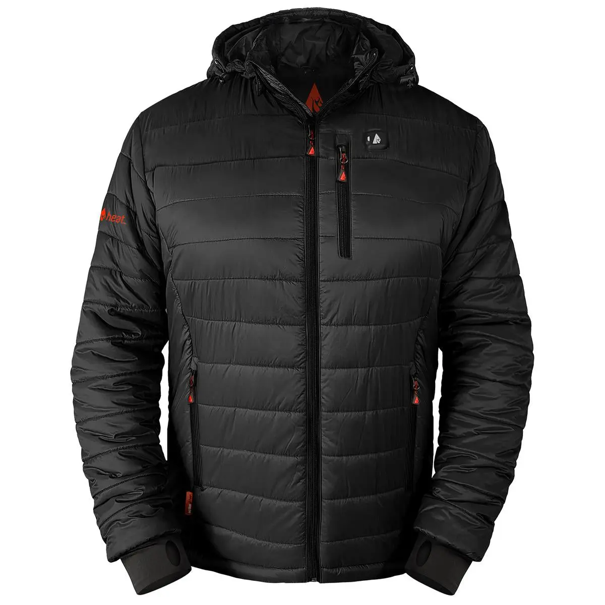 Open Box ActionHeat 5V Battery Heated Insulated Puffer Jacket W/ Hood - Men's