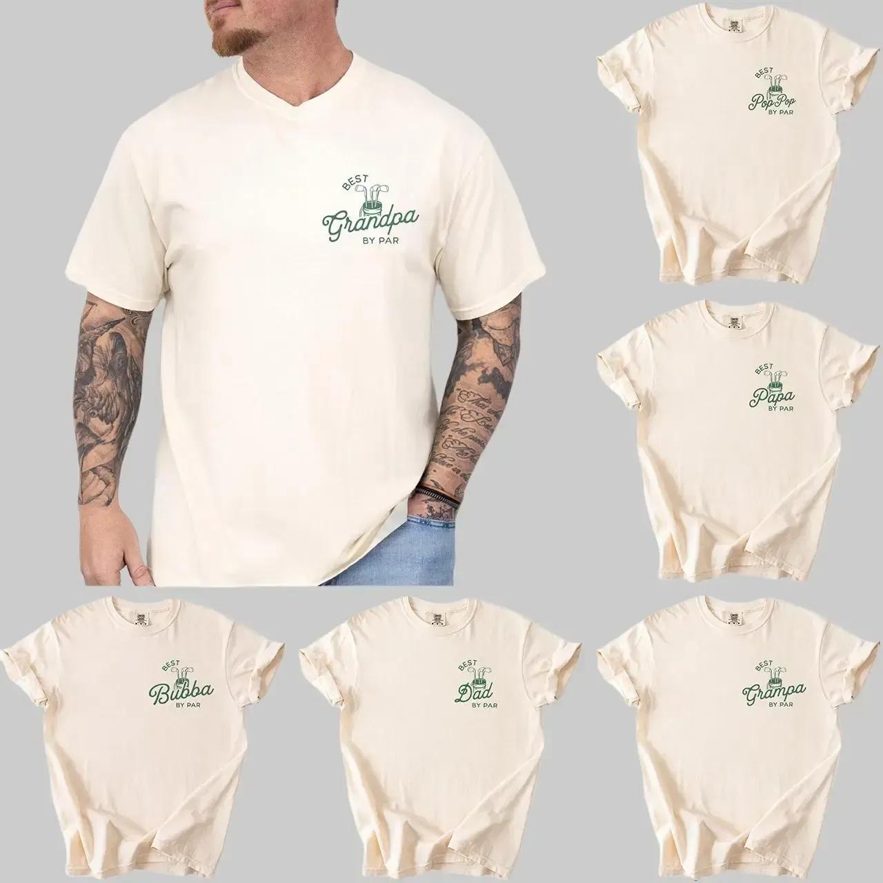 Comfort Colors Best Grandpa By Par Personalized Shirt, Custom Golf Dad Papa Papaw T-Shirt, Fathers Day Gift, Cool Dads Club Golf Lovers Tee