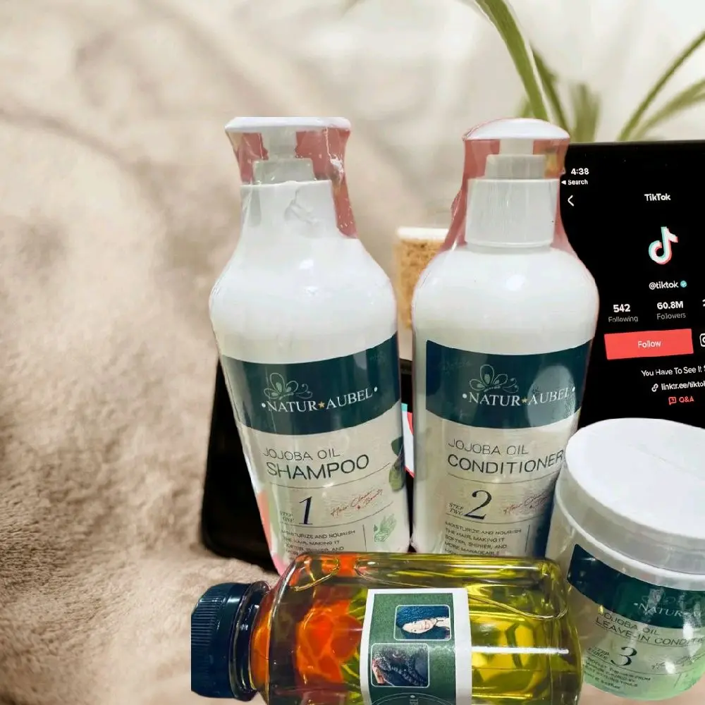 Hair Growth Oil, 12 oz ,Shampoo, Conditionner ,and  Leaving In Conditioner , the Combo is with 10 Organic Ingredients Jojoba Oil Scented for Fast Massive Results Solution Essential Treatment Natural Healthcare.