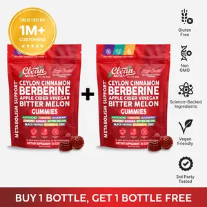 Clean Nutra BOGO |  Metabolic Wellness Support with Berberine, Ceylon Cinnamon & Apple Cider Vinegar - SugarSavior
