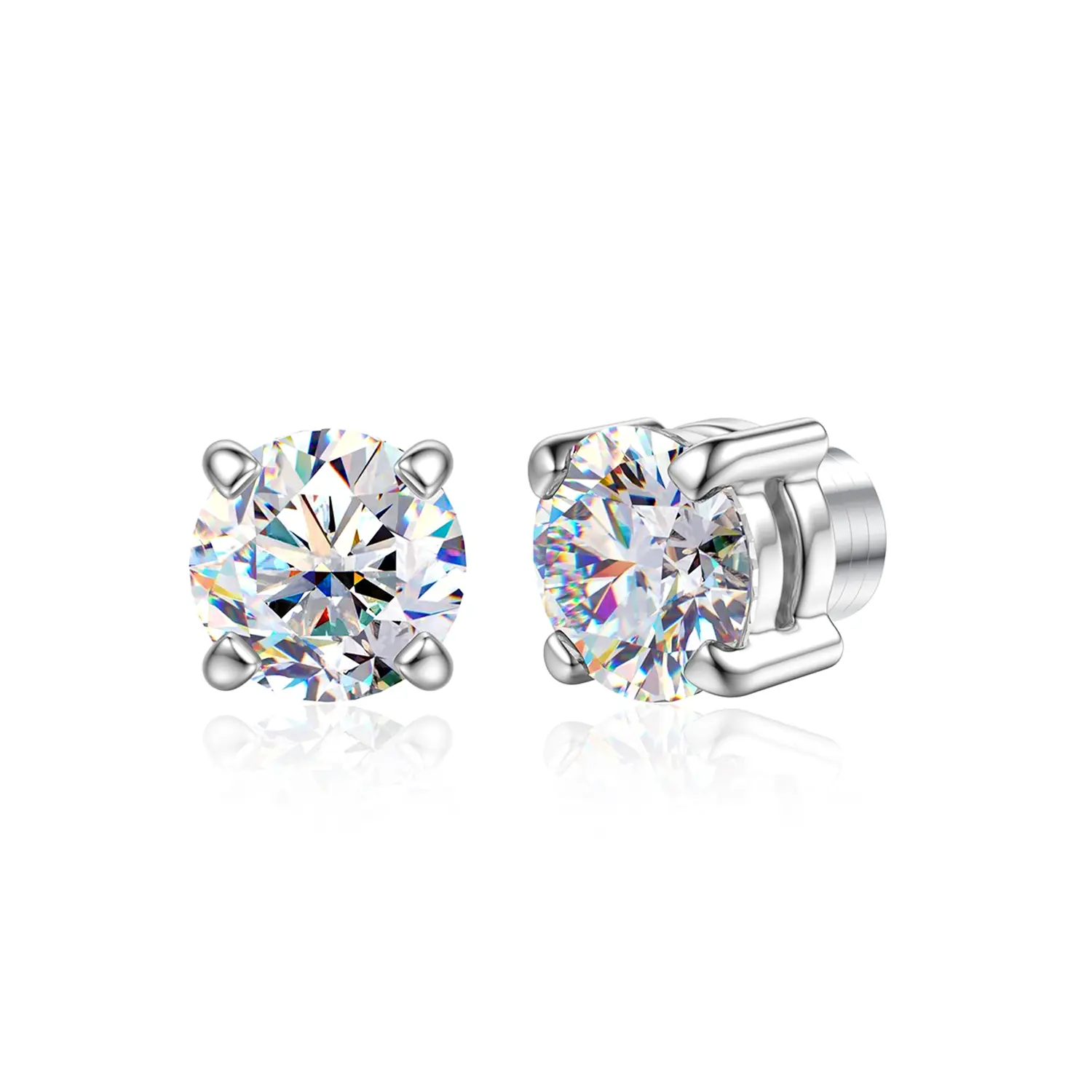 Magnetic Studs Earrings, No-drill ear studs, Fake Earrings Clip on Earrings for Men Women, Unisex Non Piercing Studs, Halo Fake Earring