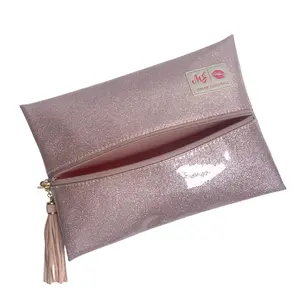 Makeup Junkie Bags - Stardust Blush - Handmade in Texas, Patented Lay-Flat Design, Lifetime Warranty