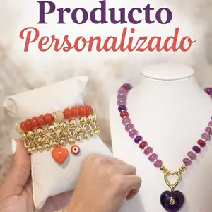 Personalized Jewelry Set with Heart Charms and Beaded Bracelets for Women