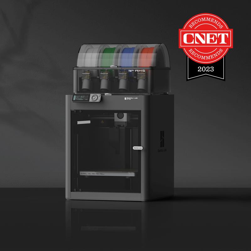 Bambu Lab P1S 3D Printer, P1S Combo (with AMS), Support Up to 16 Colors/Multi Materials, 500mm/s Fast Printing & High Precision, CoreXY & Auto Bed Leveling, Ready-to-Use FDM 3D Printers Large Print Size