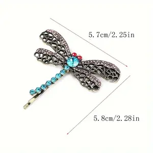The new 2024 is a hot seller2pcs Coraline Hairpin Dragonfly Hair Clip + Key Necklace Alloy Pendant Cosplay Accessories