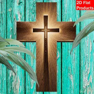 8x12 Inch Religious Wall Decoration, Halo Effect, Church Home Office Decor, Christmas Easter Thanksgiving Halloween, Stylish Religious Decor
