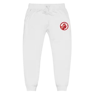 FEEL THE FEELS™: Unisex - White Luxe Fleece Sweatpants - Root Chakra.