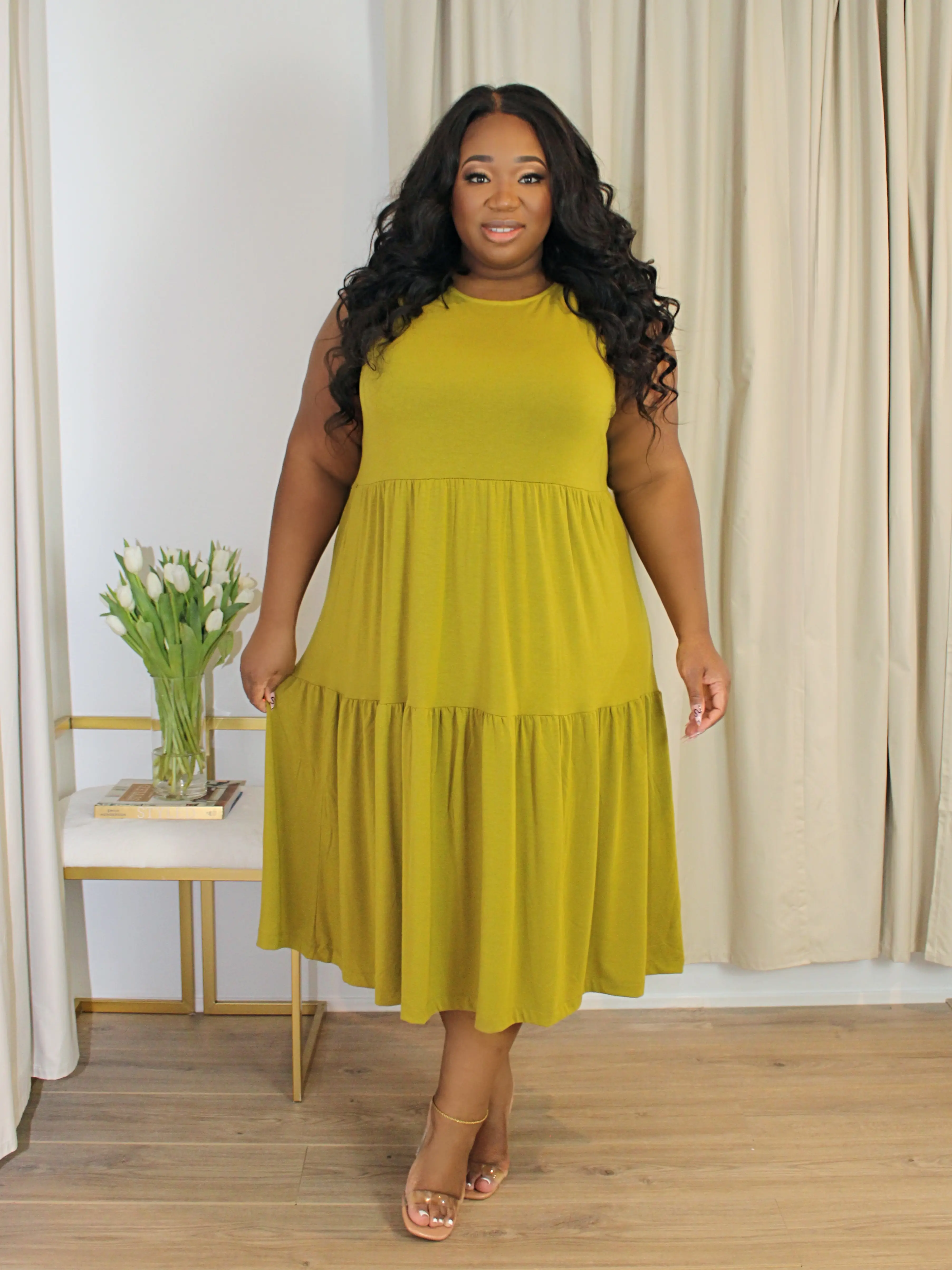 Beach Days Tiered Tank Dress