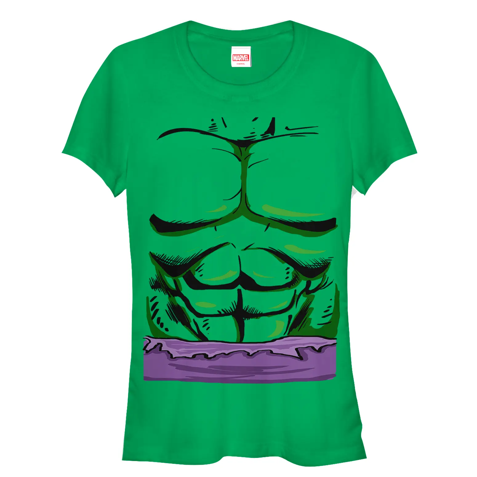 Juniors Womens Marvel Halloween Hulk Classic Costume T-Shirt