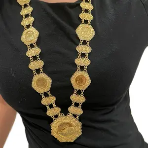 21K Gold-Plated English Coin Claddagh Necklace Traditional Timeless Design