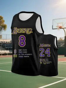 #8 #24 Legendary Basketball Jersey, Kobe Bryant Tribute Sweatshirt, Comfortable Fabric, Retro Hip-Hop Style, The Ultimate Fan Gift
