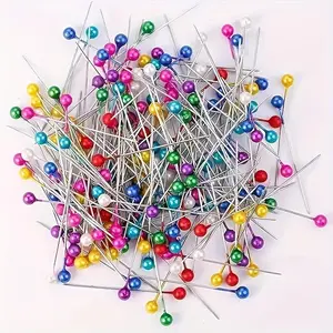 Colorful Bead Sewing Pin (100pcs), Pearled Ball Head Pin, DIY Sewing Accessories for Clothes