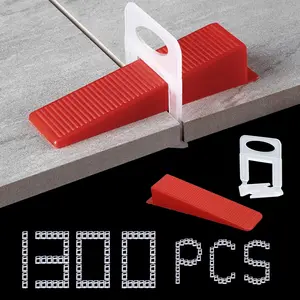 Tile Leveling System 1000- Tile Leveling Spacer Clips and 300-  Wedges Tile Leveler Tool Set for Ceramic Tile and Stone Installation (1/8 Inch)