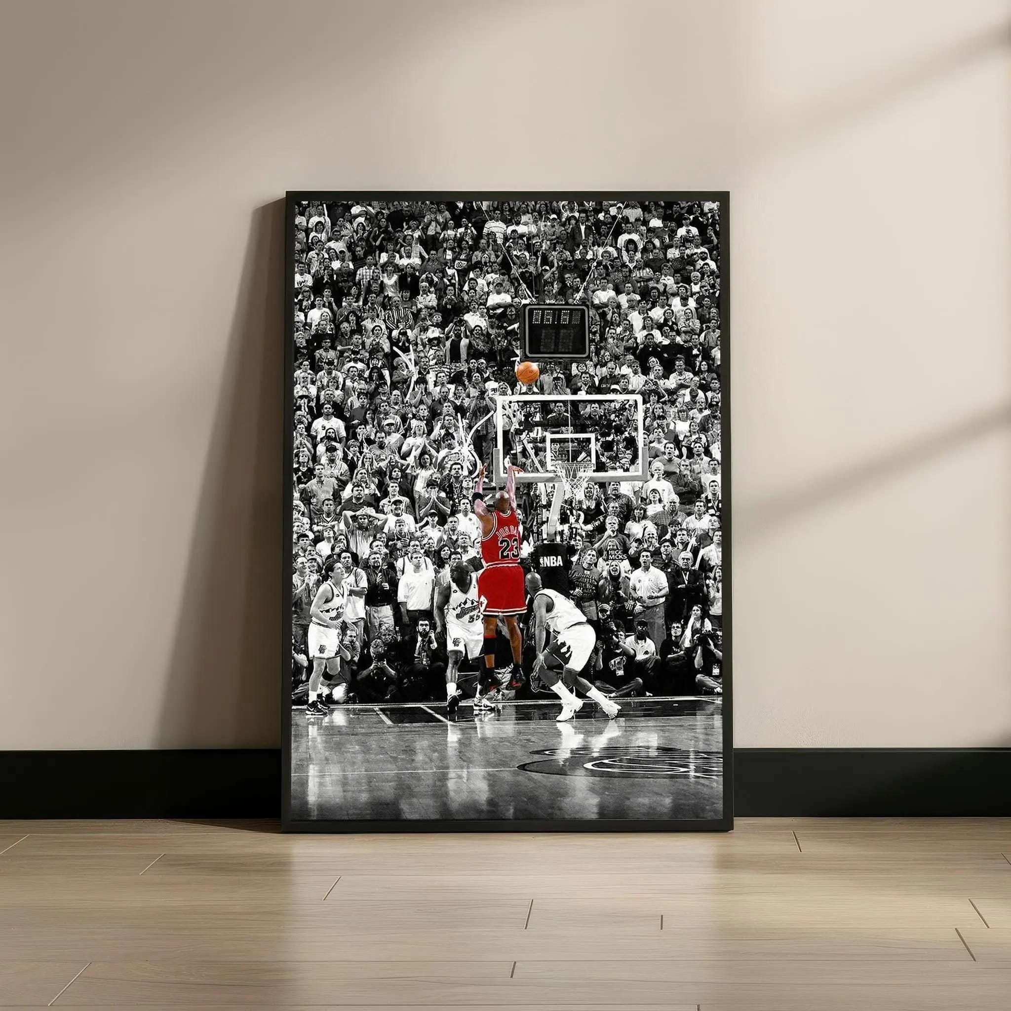 Michael Jordan The Last Shot Poster, Basketball Wall Art Print