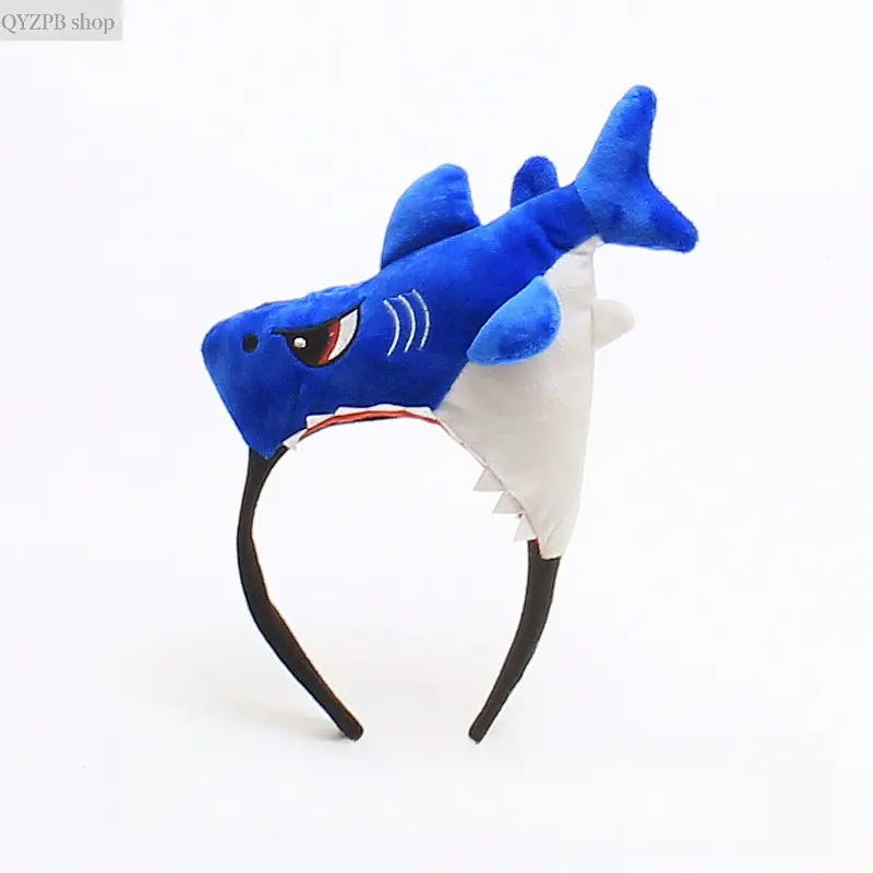 Cute Cartoon Animal Headbands – Dino & Shark Funny Face Wash Headbands for Adults & Kids | TikTok Trending Kawaii Spa Makeup Hair Accessories | Soft Plush Elastic Hairpin Photo Props for Skincare Routine Parties & Selfie,summerwins