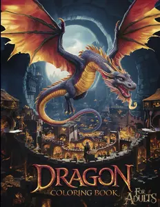 Dragon Coloring Book for Adults: 50 Exquisite Dragon coloring pages. Relaxation, Anti-Stress Coloring Book for Adults (8.5" x 11")