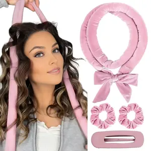 Heatless Curler Set - 24cm Heatless Curling Rod, Travel-Ready Overnight No-Heat Kit for Comfortable Sleep, Beginner-Friendly Damage-Free DIY Styling for All Hair Types