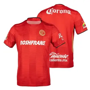 2025-26 Deportivo Toluca Home Kit Fan Edition Adult Short Sleeve Breathable Quick Dry Soccer Jersey LIGA MX R