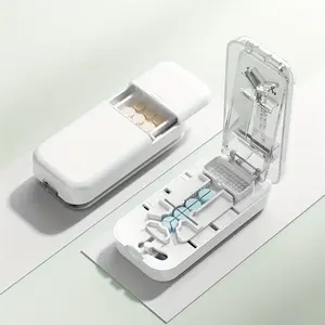 1pc of Portable Multifunctional Pill Cutter And Divider Featuring a Stainless Steel Blade - Designed to Cut, Grind, And Store - a Compact 2-In-1 Pill Box Suitable for Both Small And Large Vitamins, Ensuring Precise Cutting