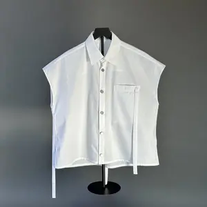 TAKE FLIGHT Cropped Sleeveless Boxy Shirt